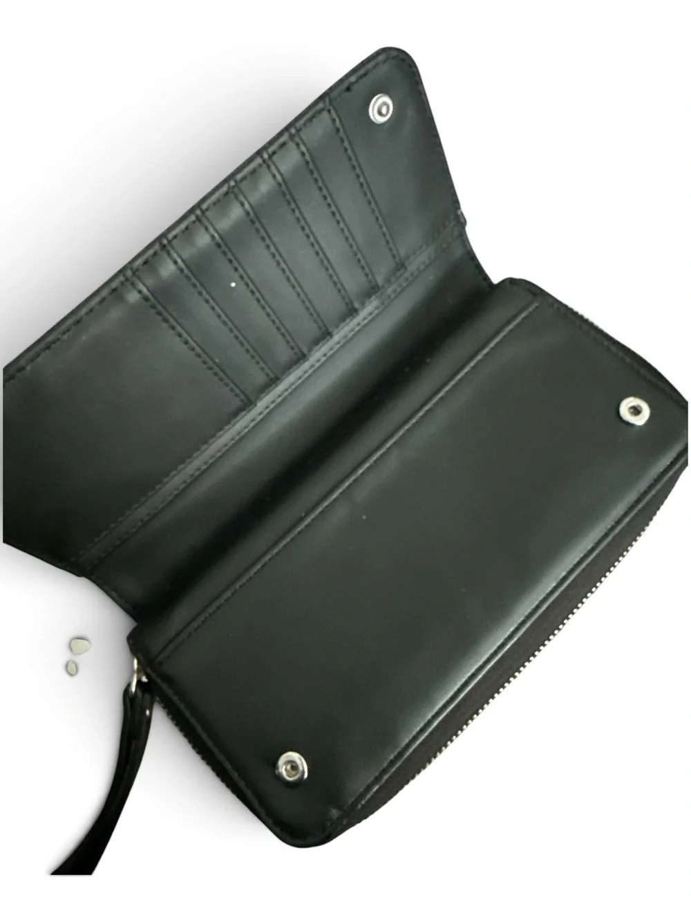 Guess Black Logo Strap Wristlet